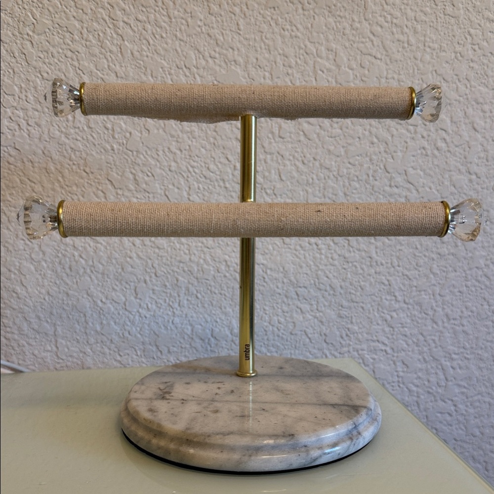 Elegant Jewelry Stand with Marble Base